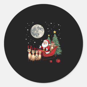 Siamese Reindeer Christmas Siamese Cat Lover Gifts Classic Round Sticker