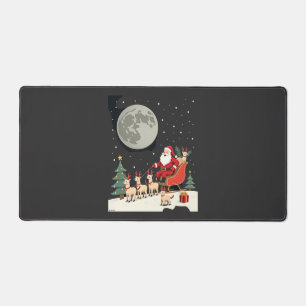 Siamese Reindeer Christmas Siamese Cat Lover Gifts Desk Mat