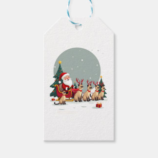 Siamese Reindeer Christmas Siamese Cat Lover Gifts Gift Tags