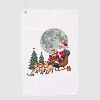 Siamese Reindeer Christmas Siamese Cat Lover Gifts Golf Towel
