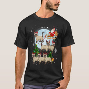 Siamese Reindeer Christmas Siamese Cat Lover Gifts T-Shirt