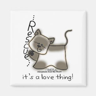 Siamese RESCUE...it's a love thing! Magnet