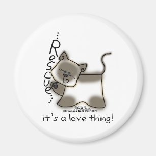 Siamese RESCUE...it's a love thing! Magnet