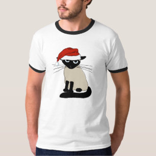 Siamese Santa Clause - Funny Christmas Cat Xmas T-Shirt