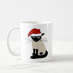 Siamese Santa - Funny Christmas Holiday Cat Coffee Mug