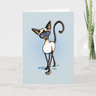 Siamese Seal Point Crosswalk Off-Leash Art™ Card