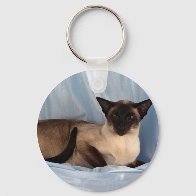 Siamese, seal point key ring (Front)