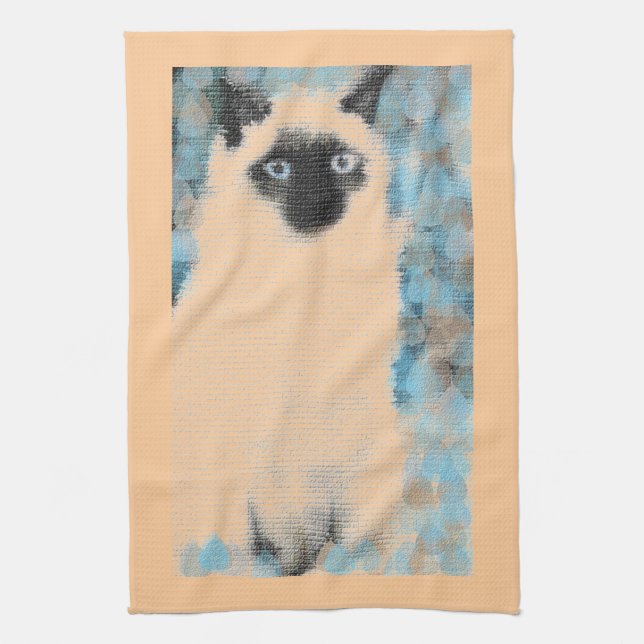 Siamese Tea Towel (Vertical)