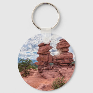 Siamese Twins Colorado Sunburst Key Ring