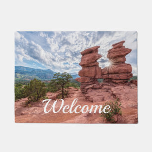 Siamese Twins Colorado Sunburst Welcome Doormat