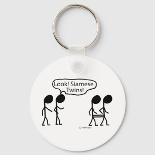 Siamese Twins Key Ring