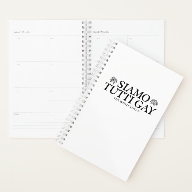 Siamo Tutti Gay - The White Lotus Planner (Display)