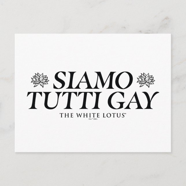 Siamo Tutti Gay - The White Lotus Postcard (Front)