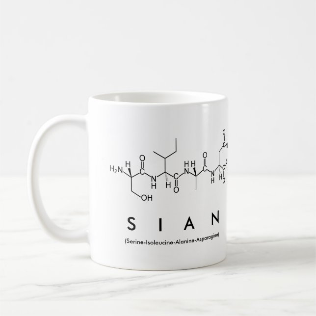 Sian peptide name mug (Left)