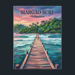 Siargao Island Philippines Postcard<br><div class="desc">Siargao is the 'Surfing Capital of the Philippines, ' famous for its world-class break, Cloud 9. Beyond the surf, the island is a tropical dreamscape of vast coconut groves, turquoise lagoons, and secret tide pools like Magpupungko. The island's laid-back atmosphere and stunning natural beauty attract adventurers and soul-seekers. Whether it's...</div>