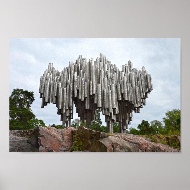 Sibelius Monument, Helsinki, Finland Poster (Front)