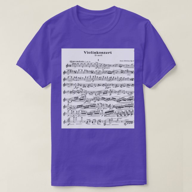 Sibelius Violin Concerto Long T-Shirt (Design Front)