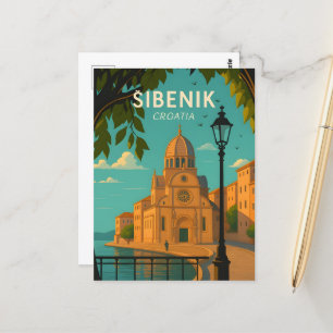 Šibenik Croatia Vintage Travel PostCAR– St. James  Postcard