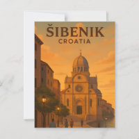 Šibenik Croatia Vintage Travel PostCAR– St. James