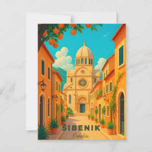 Šibenik Croatia Vintage Travel PostCAR– St. James Postcard