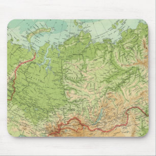 Siberia map with shipping routes mouse mat