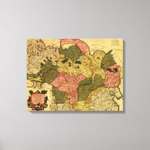 Siberia, RussiaPanoramic MapSiberia, Russia Canvas Print