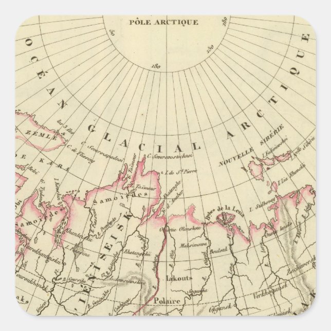 Siberia Square Sticker (Front)