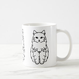 Siberian Cat Cartoon Coffee Mug