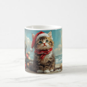 Siberian Cat Christmas Vintage Beach Coffee Mug