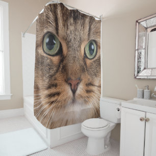 Siberian Cat Face Shower Curtain