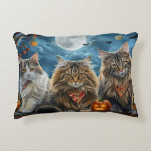 Siberian Cat Halloween Spooky  Decorative Cushion