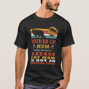 Siberian Cat Mum Retro Vintage Funny Kitty Cat Lov T-Shirt