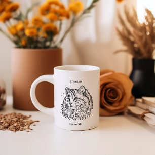 Siberian Cat Portrait Coffee Mug