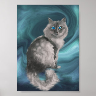 Siberian Cat Print