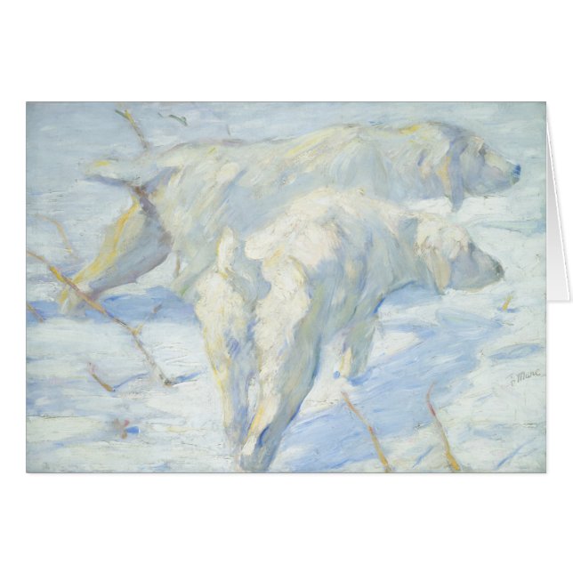 Siberian Dogs in the Snow (Front Horizontal)