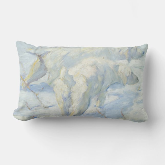 Siberian Dogs in the Snow Lumbar Cushion (Front)