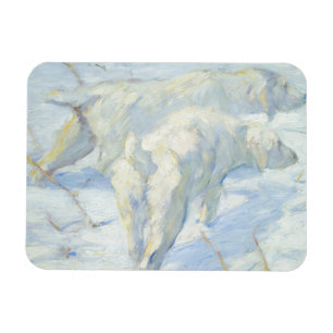 Siberian Dogs in the Snow Magnet