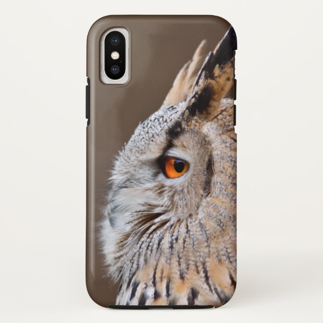 Siberian Eagle Owl iPhone X Case (Back)