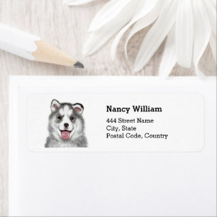 Siberian Huskies Cute Pet Watercolor Dog 