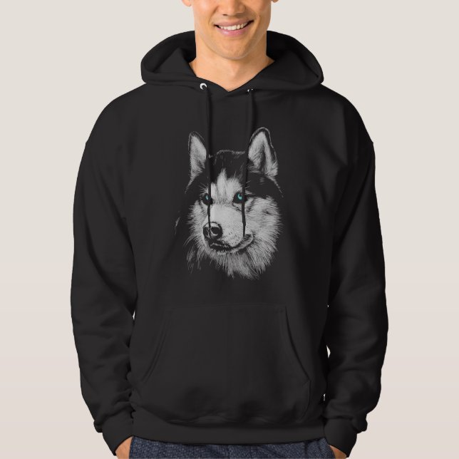 Siberian Husky 17 Hoodie (Front)
