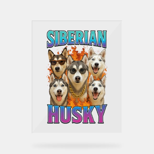 Siberian Husky  Acrylic Sign (Front)