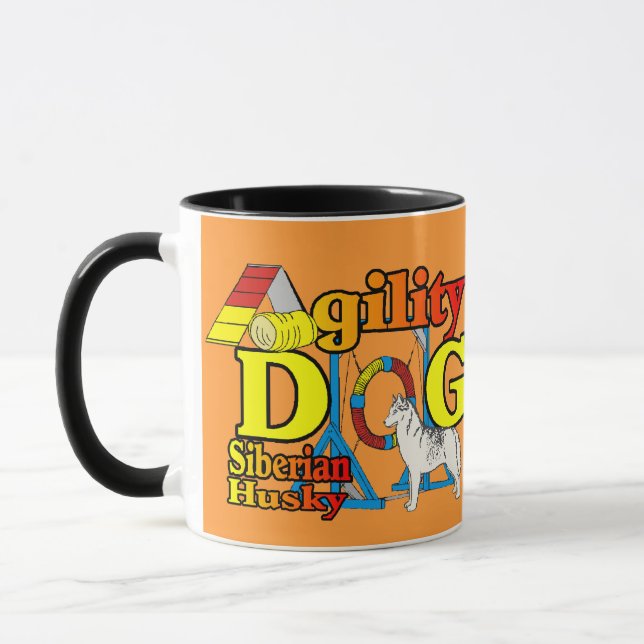 Siberian Husky Agility Mug (Left)