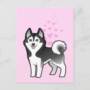 Siberian Husky / Alaskan Malamute Love Postcard