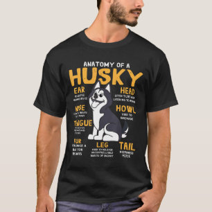 Siberian Husky Anatomy Funny Dog Mum Dad Gift T-Shirt