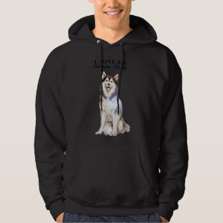 Siberian Husky And Rose Hoodie