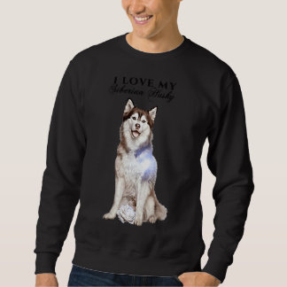 Siberian Husky And Rose Sweatshirt