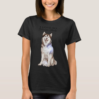 Siberian Husky And Rose T-Shirt
