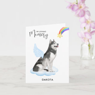 Siberian Husky Angel Dog Pet Loss Sympathy Card