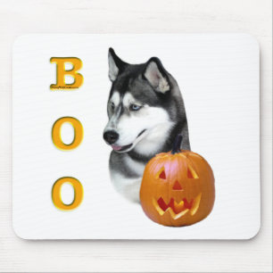 Siberian Husky (black) Boo Mouse Mat