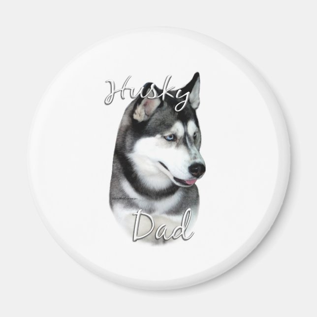 Siberian Husky (blk) Dad 2 Magnet (Front)
